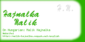 hajnalka malik business card